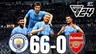 FC 24 PS5 Gameplay | Man City 66-0 Arsenal -Ft, Messi, Ronaldo, Mbappe, Salah,Neymar, Bellingham