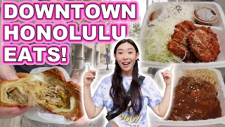 HIDDEN EATS in DOWNTOWN! || [Honolulu, Hawaii] Quick Eats, Plate Lunches and Coffee!