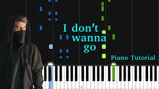 Alan Walker - I don't wanna go - Piano Tutorial