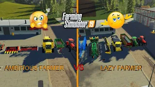 Farming Simulator 19 Lazy vs Ambitious Farmer | player comparison