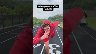 When You Race a The Flash Fan…