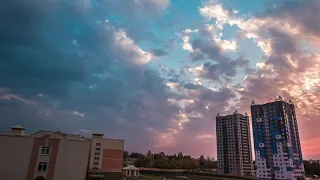 Timelapse с балкона вечерком Гродно