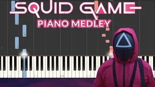 Squid Game Easy Piano Medley (Way Back Then, Pink Soldiers,I Remember My Name, Red Ligh Green Light)