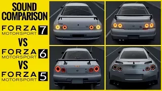 Forza 7 vs Forza 6 vs Forza 5 | Nissan GT-R R32, R33, R34 & R35 Sound Comparison