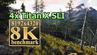 Unigine Valley benchmark 8K (8192x4320) - 4x Titan X SLI 8K resolution