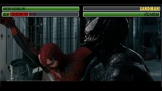 Spider-Man and New Goblin Vs. Venom and Sandman With Healthabrs | Spider-Man 3 | All World Gaming