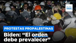 "El orden debe prevalecer", dice Biden ante las protestas estudiantiles por la guerra en Gaza