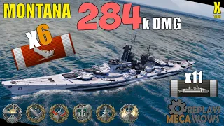 Montana 6 Kills & 284k Damage | World of Warships Gameplay