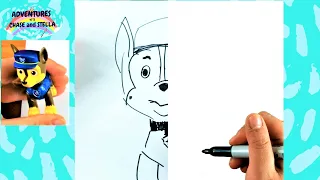 Let's Draw: CHASE from Paw Patrol