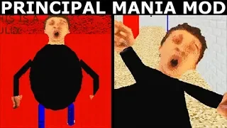 Principal Of The Thing Mania Mod - Run 1 - Full Game Walkthrough & Ending (Baldi's Basics Mods)