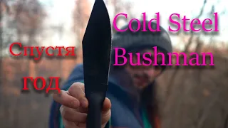 Цена-качество 150%!Cold Steel DROP POINT Bowie Bushman.Спустя год.Финальное мнение о прекрасном НОЖЕ