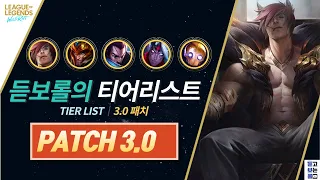 와일드리프트 3.0티어리스트[wild rift tier list 3.0]