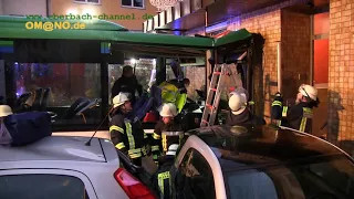 Busunfall mit 44 Verletzten in Eberbach 16.01.2018