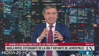 Votó a Milei, estudia en la UBA y denuncia censura.