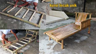 membuat kursi lincak santai yang bagus dan unik dari bambu