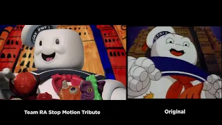 The Real Ghostbusters Intro vs Stop Motion Tribute Afterlife