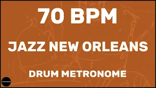 Jazz New Orleans | Drum Metronome Loop | 70 BPM