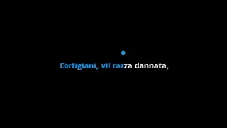 Verdi: Cortigiani, Vil Razza Dannata (Rigoletto) | Karaoke with Lyrics for Baritone | Instrumental