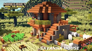 Minecraft: How to build a Savanna House | Acacia House Tutorial