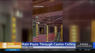 Heavy rain causes flooding at Planet Hollywood casino in Las Vegas