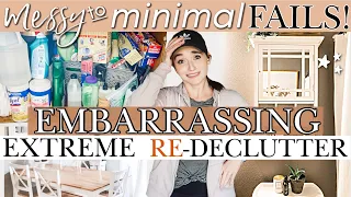 MY DECLUTTERING MISTAKES! | Messy to Minimal FAILS?! RE- ORGANIZE With Me | MINIMALISM MOTIVATION