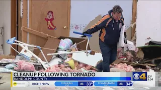 Randolph County residents continue cleaning up debris from tornado