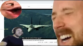 Forsen reacts to TOP GUN Clips Kiss Scene and Fighter Jet!!!