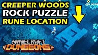 Creeper Woods: Missing Secret | Rock Puzzle | Minecraft Dungeons Creeper Woods Secret rune location