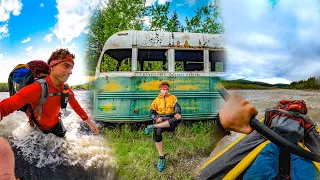 Into The Wild (Bus 142) // Stampede Trail Hike & Packraft! (Last Trip To Magic Bus)