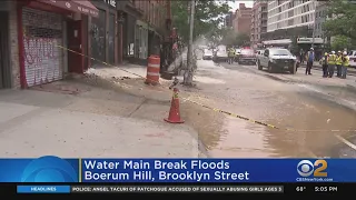 Water Main Break Floods Brooklyn Street