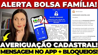 ⚠️QUEM RECEBEU MENSAGEM no APP do BOLSA FAMÍLIA NÃO VAI RECEBER em MARÇO! AVERIGUAÇÃO CADASTRAL