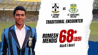 Romesh Mendis 68*(89) vs St. Sebastian's College | Traditional Cricket Encounter 2023