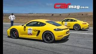 DRAG RACE: Porsche Cayman GTS vs. Porsche 911 T Carrera