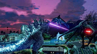 Godzilla Vs. Female MUTO Vs Male MUTO | King Godzilla 2021 - GTA 5