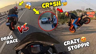 Drag race B/w Rc390 Vs Duke390 Gen3😤|| Crazy stoppie