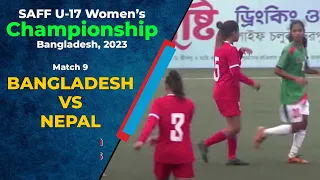 🔴 Live Match 9: Bangladesh vs Nepal | SAFF U17 Women's Championship 2023 | Sportzworkz