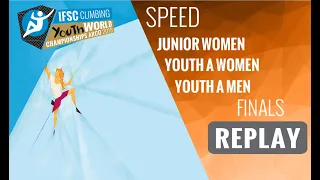 IFSC Youth World Championships Arco 2019 || Women's Speed final J & YA, Men's Speed final YA