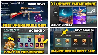 🔴2 Good News //Free Upgradable Gun // New Growing Pack Mission //A6 Royalpass Upgradable Gun