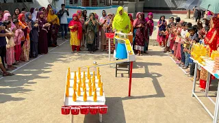 মজার খেলায় আকাবাকা রাস্তায় বল গড়িয়ে বিনামুল্য প্রয়োজনীয় উপহার জেতার চ্যালেঞ্জ। কে বেশি জিতলো দেখুন ?