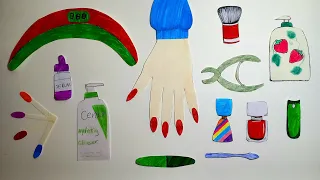 [✨️paperdiy✨️]💅Nail art 💅 ASMR no music🔇 ASMR for sleep