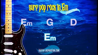 Surf Pop Rock JAM Track | Guitar Backing Track in Em  | 150 bpm