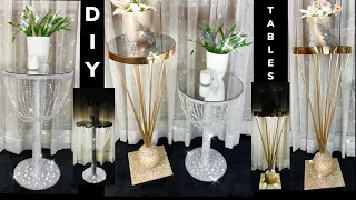 DIY Chandelier Table & Balancing Table | Two Tall Glamorous Tables | Home Decor | LED lighting 2020