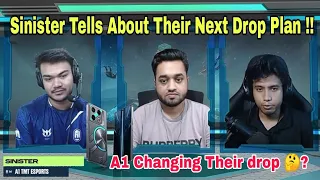 Sinister Interview After Day 1 Of 2nd Week | PMSA CSA | A1 Esports Changing Their Erangel Drop 🤔 ?