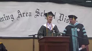 Valedictorian's graduation speech cut off after he criticizes school's administration