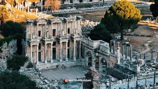 4K Ephesus Ancient City (Efes Antik Kenti) Drone video - Izmir, Selcuk