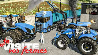 Une ferme 100% New Holland ? | JE VISITE VOS FERMES #01 sur Farming Simulator 22 !