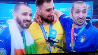 CAMPIONI D'EUROPA - Interview Bonucci Chiellini Donnarumma- Euro2020 Winner