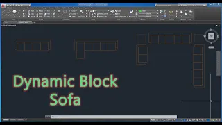 Dynamic Block in Autocad | Sofa Dynamic Block | #autocad #tutorial #autocadtutorial #interiordesign