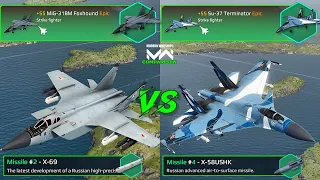 MiG-31BM Foxhound VS Su-37 Terminator | VIP Strike Fighter Comparison | Modern Warships