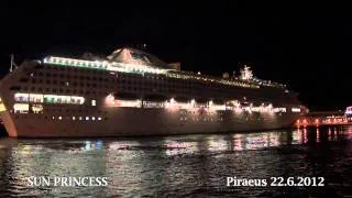 SUN PRINCESS arrival at Piraeus Port